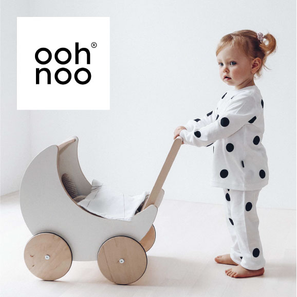 Ooh Noo オーノー 手押し車 トイプラム 木のおもちゃ ボックス入り インテリア Toy Pram White 赤ちゃん ベビー用品 ベビー 北欧 Amingオンラインショップ