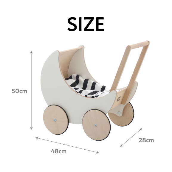 Ooh Noo オーノー 手押し車 トイプラム 木のおもちゃ ボックス入り インテリア Toy Pram White 赤ちゃん ベビー用品 ベビー 北欧 Amingオンラインショップ