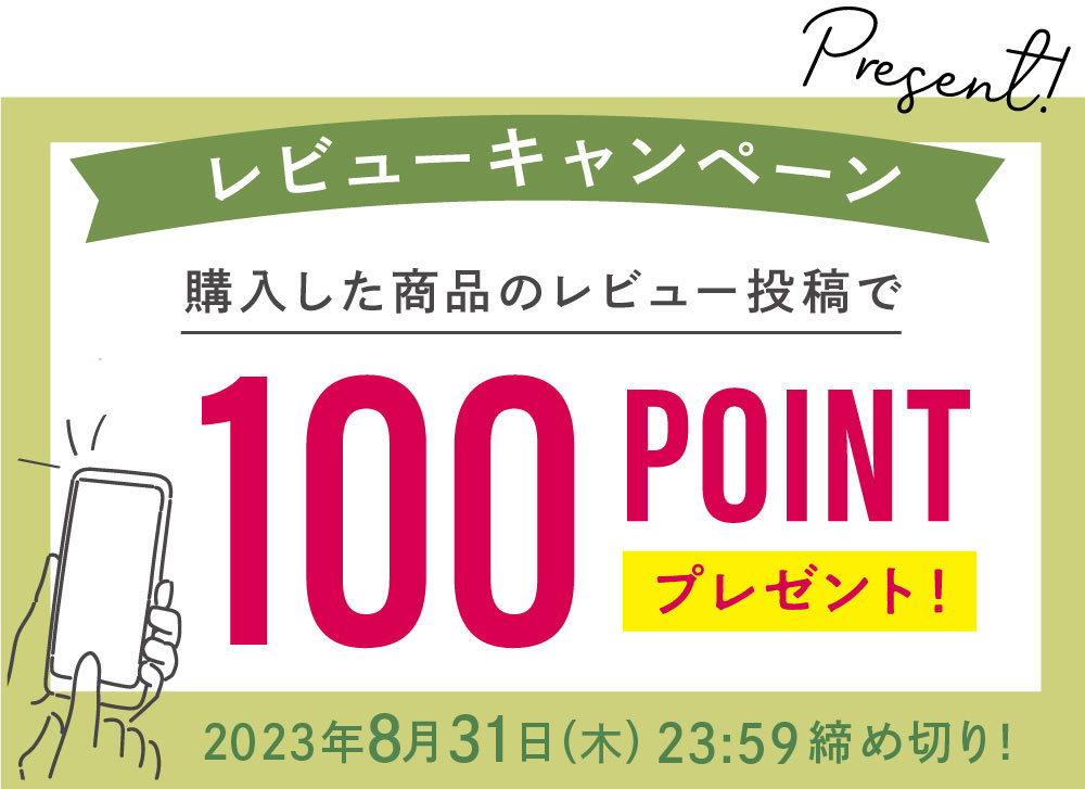 レビューで100ポイントキャンペーン