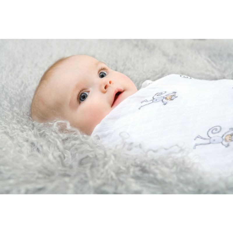 aden+anais（エイデンアンドアネイ）【日本正規品】モスリンコットンおくるみ　2枚セット　jungle jam swaddle 2 pack 【ボックス入り】