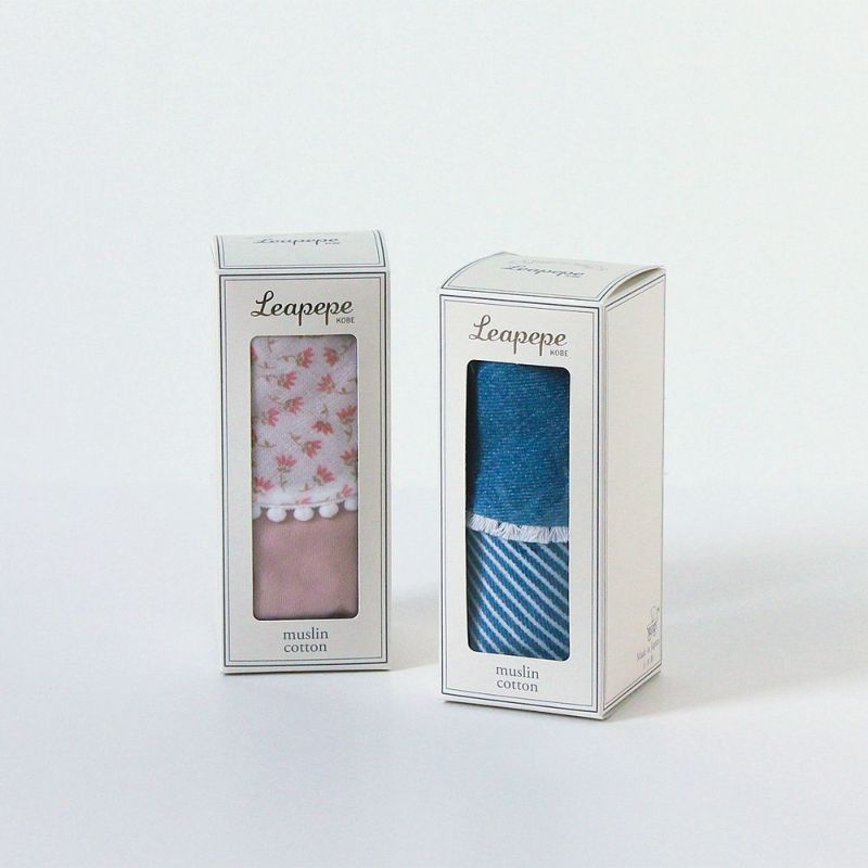 Leapepe （レアペペ） モスリンコットン ビブ Ponpon-bib Dot Pink