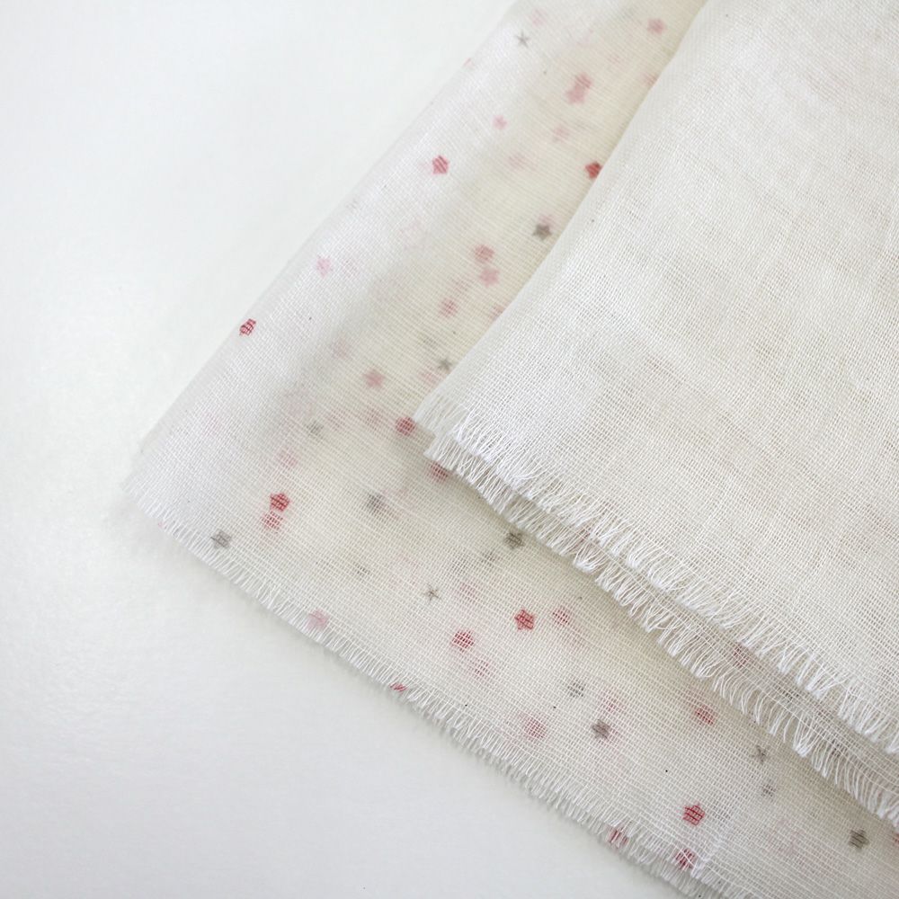 ikujikobo（育児工房）オーガニック知多木綿 ガーゼハンカチ2枚セット ピンク