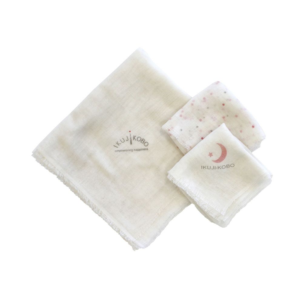 ikujikobo（育児工房）オーガニック知多木綿 沐浴ガーゼセット　ピンク