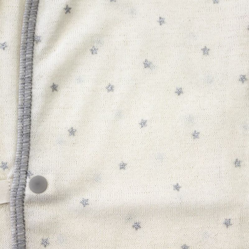 ikujikobo（育児工房）オーガニック吊天竺 中肌着 シルバースター グレー （50-70cm）