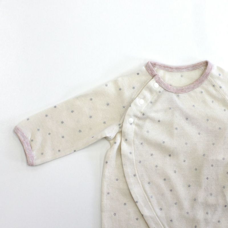 ikujikobo（育児工房）オーガニック吊天竺 2WAYドレス シルバースター ピンク （50-70cm）