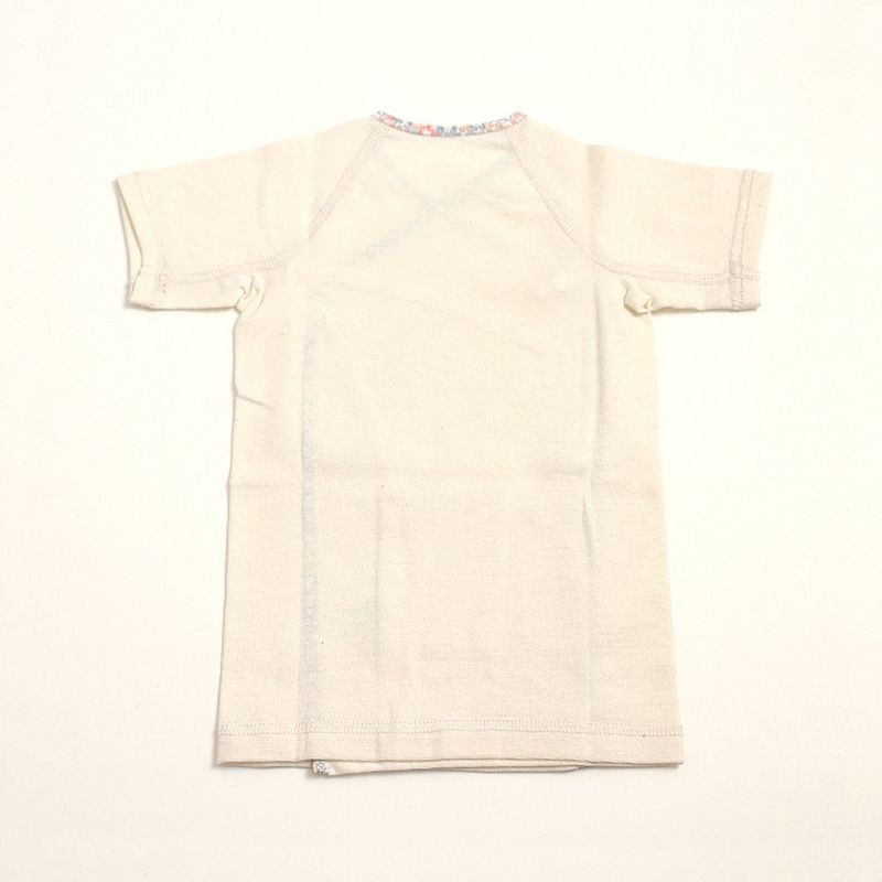 ikujikobo（育児工房）オーガニック吊天竺 中肌着 リバティ アイボリー（50-70cm）