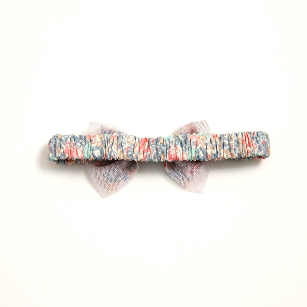 ikujikobo（育児工房）オーガニック吊天竺 ヘッドドレス リバティ ピンク