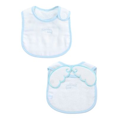 Boribon oeuf（ボリボン ウーフ） エル羽根つきビブ　ブルー