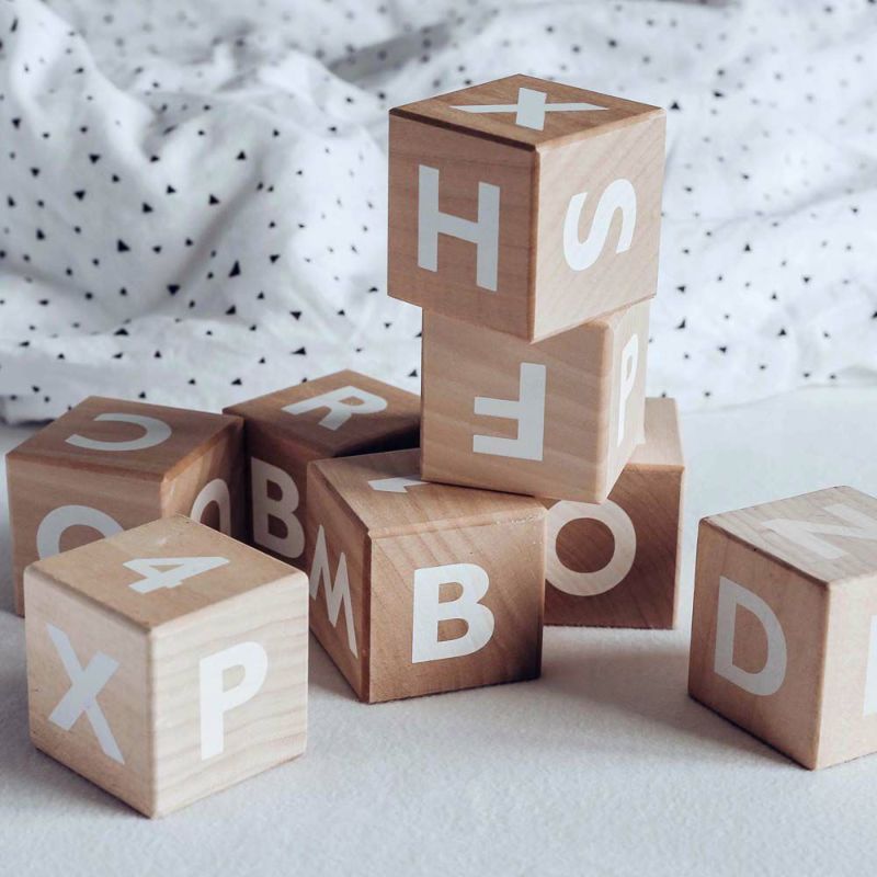 Ooh Noo オーノー アルファベット積み木 Alphabet Blocks ホワイト Amingオンラインショップ