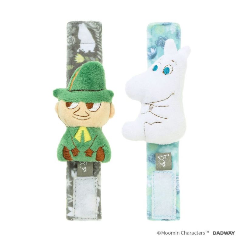 MOOMIN おぼろタオルとママとお揃いスタイ＆ベルトカバーセット（モミ柄/ホワイト）【ギフトボックス入り】