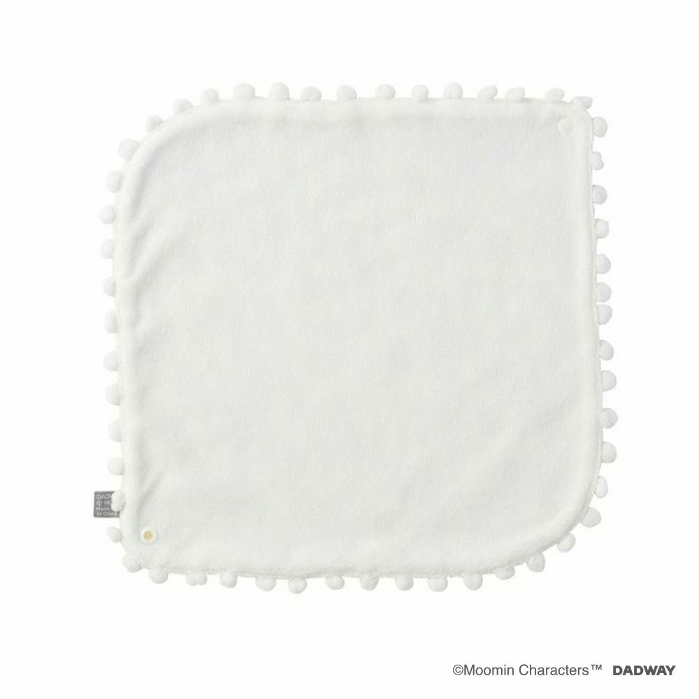 MOOMIN おぼろタオルとママとお揃いスタイ＆ベルトカバーセット（モミ柄/ホワイト）【ギフトボックス入り】