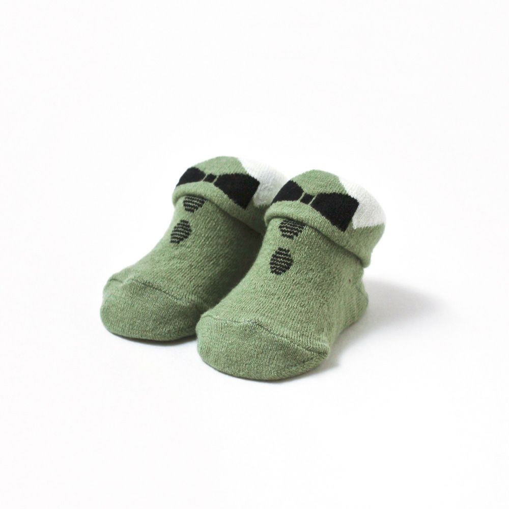 Cream Chantilly（クリームシャンティ） 襟付き蝶ネクタイソックス（9-12cm） グリーン