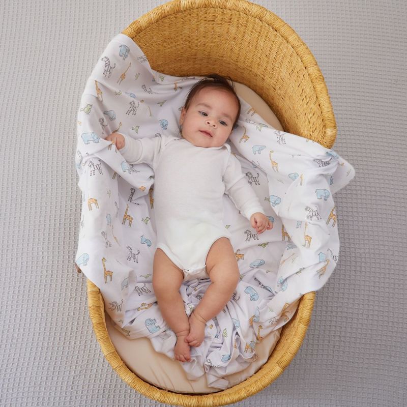 aden+anais（エイデンアンドアネイ）【日本正規品】コンフォートニット おくるみ 1枚 シングルスワドル jungle jammin comfort knit swaddle