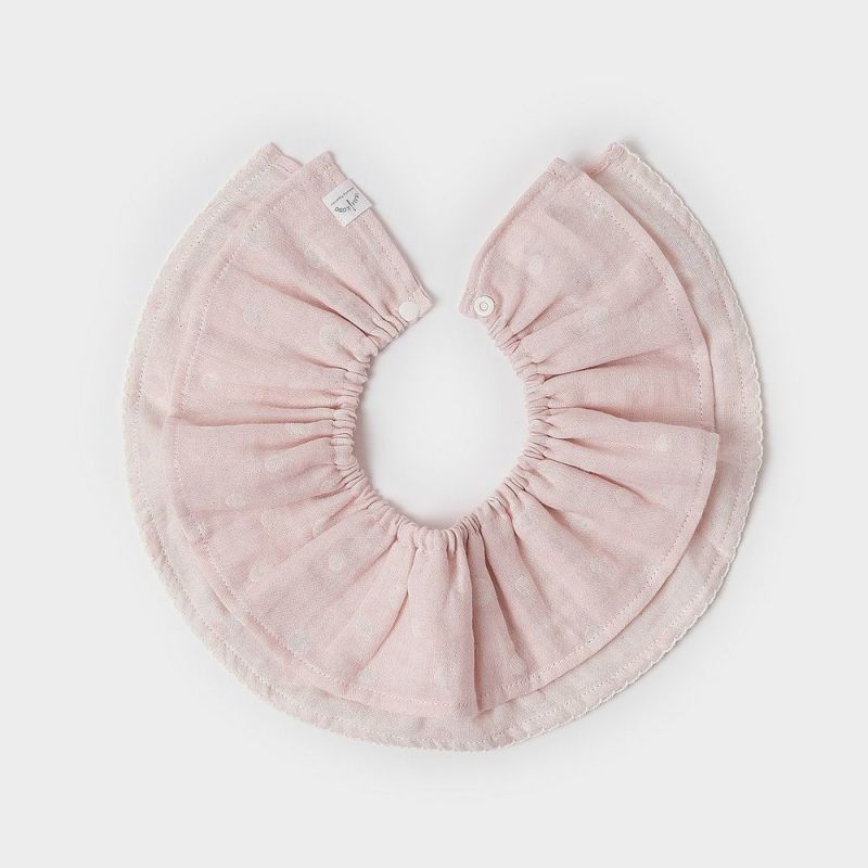 ikujikobo（育児工房）オーガニック二重織ガーゼ 水玉 まあるスタイ ピンク