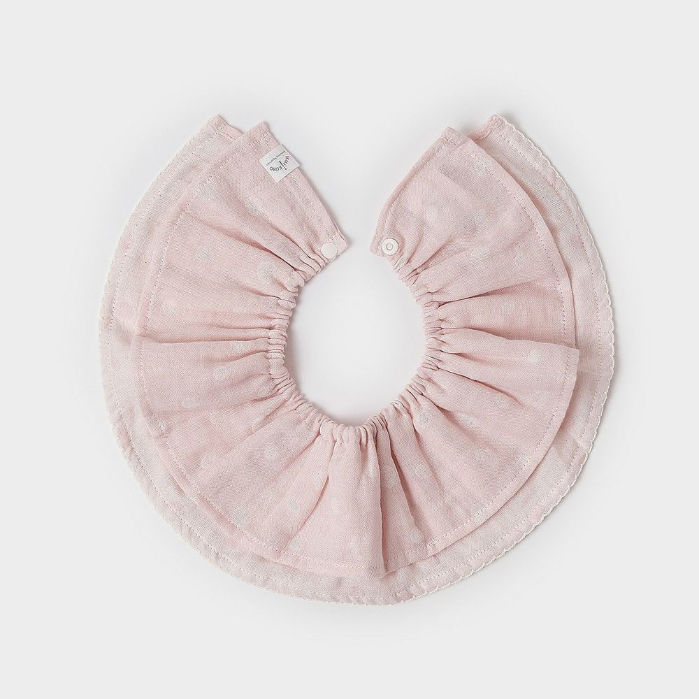 ikujikobo（育児工房）オーガニック二重織ガーゼ 水玉 まあるスタイ ピンク