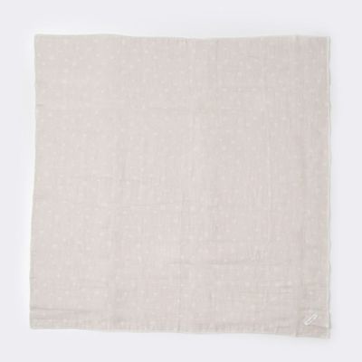 ikujikobo（育児工房）オーガニック二重織ガーゼ 水玉 ガーゼケット グレー