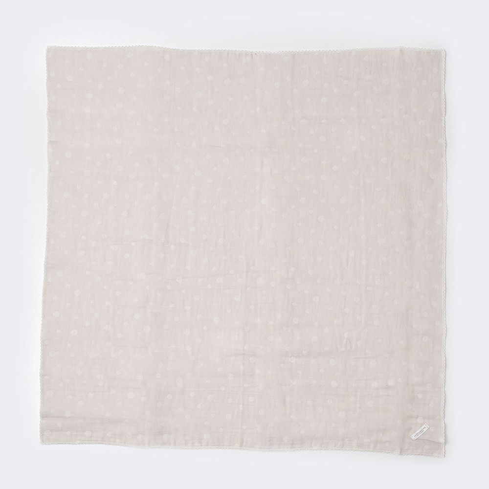 ikujikobo（育児工房）オーガニック二重織ガーゼ 水玉 ガーゼケット グレー
