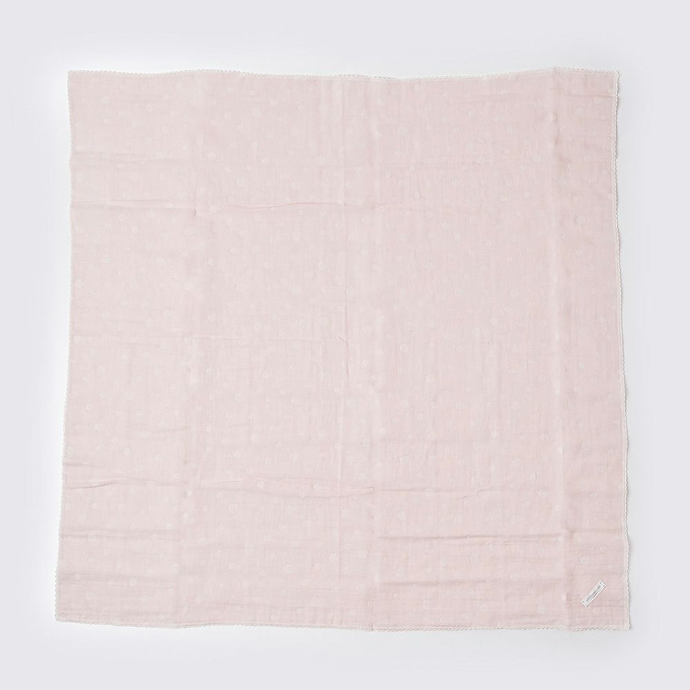 ikujikobo（育児工房）オーガニック二重織ガーゼ 水玉 ガーゼケット ピンク