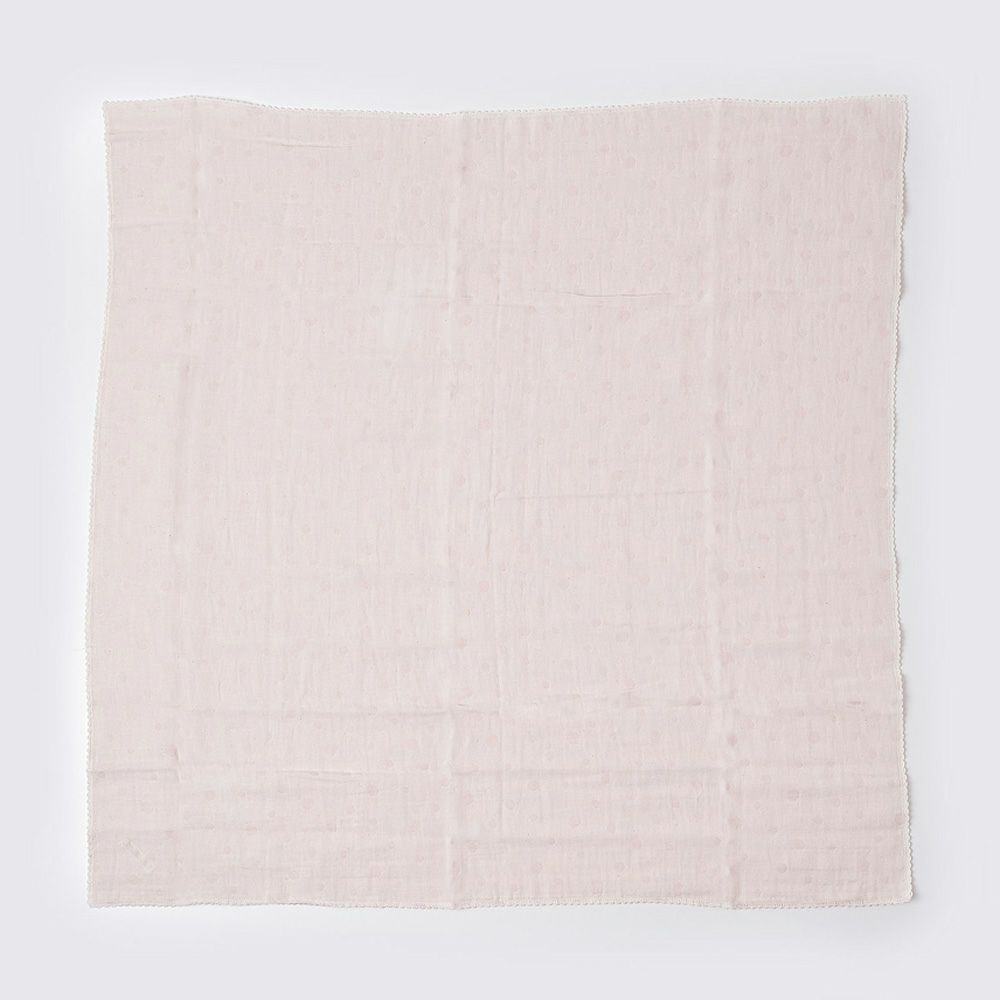 ikujikobo（育児工房）オーガニック二重織ガーゼ 水玉 ガーゼケット ピンク