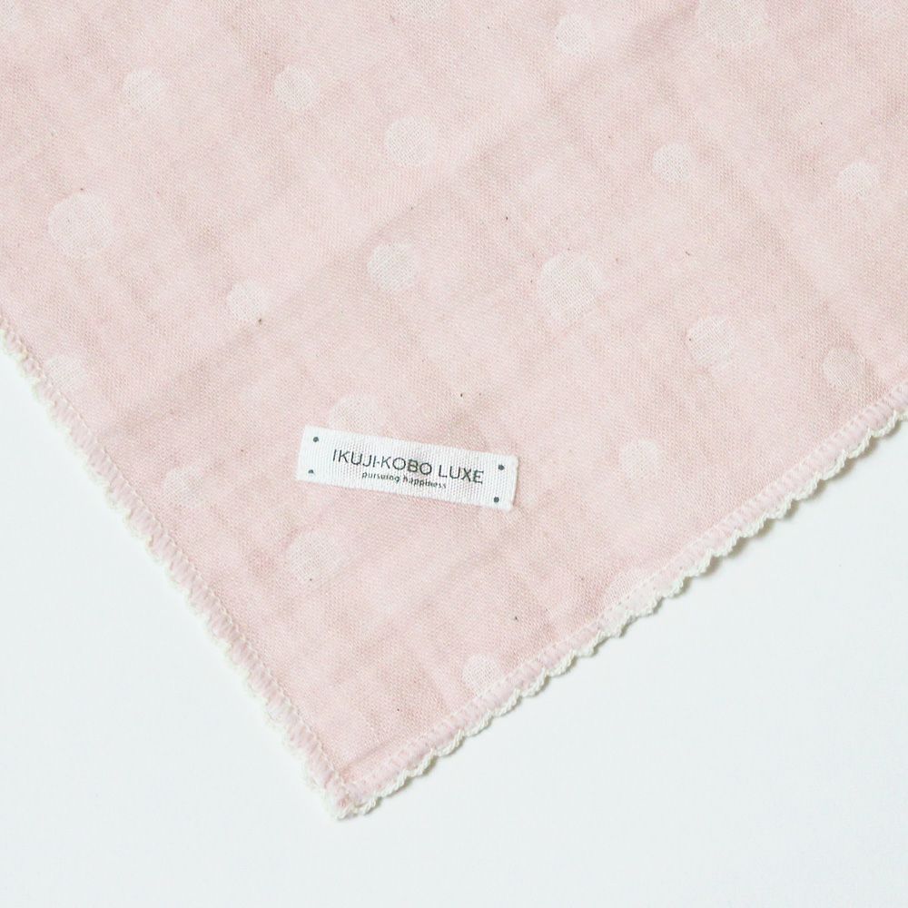 ikujikobo（育児工房）オーガニック二重織ガーゼ 水玉 ガーゼケット ピンク