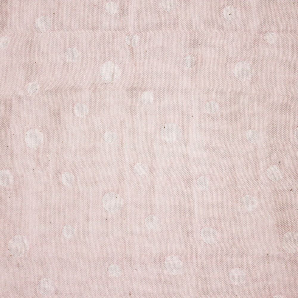 ikujikobo（育児工房）オーガニック二重織ガーゼ 水玉 ハンカチ ピンク