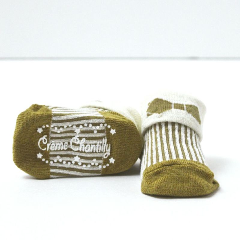 Cream Chantilly（クリームシャンティ） お出かけソックス（9-12cm）マスタード