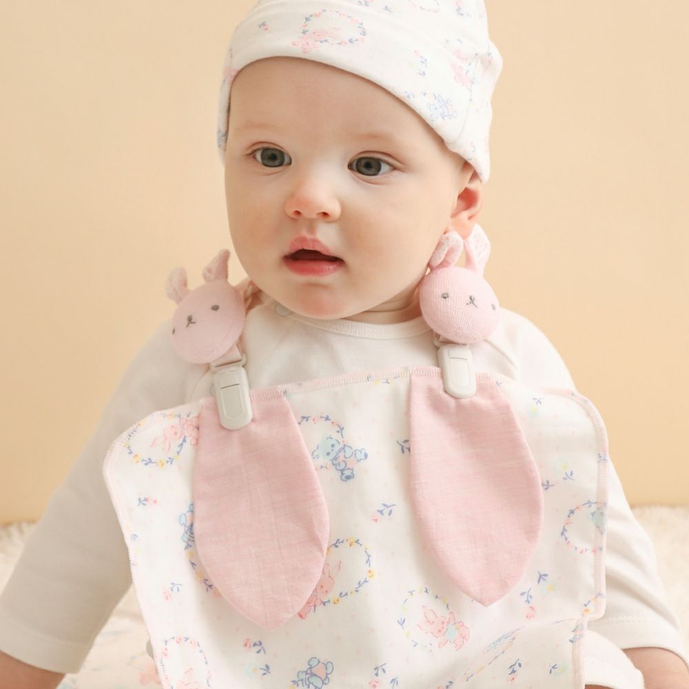 Boribon oeuf（ボリボンウーフ） パトローン 耳付きハンカチ ピンク