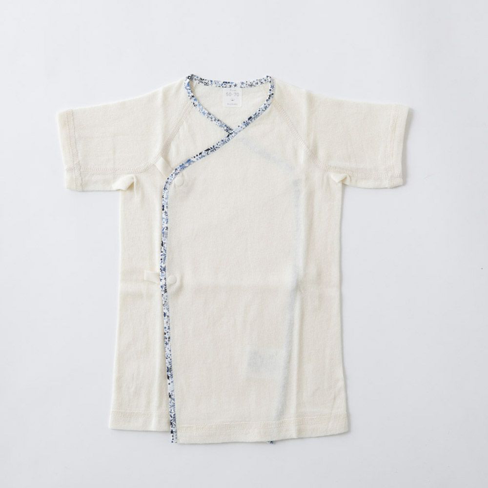 ikujikobo（育児工房）オーガニック吊天竺 中肌着 リバティ ネイビー（50-70cm）