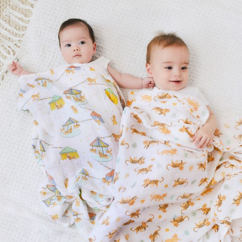 aden+anais（エイデンアンドアネイ）【日本正規品】モスリンコットン おくるみ 3枚セット year of the tiger 3-pack  classic swaddles【数量限定！2022年の干支のトラ柄】 【ボックス入り】 Amingオンラインショップ