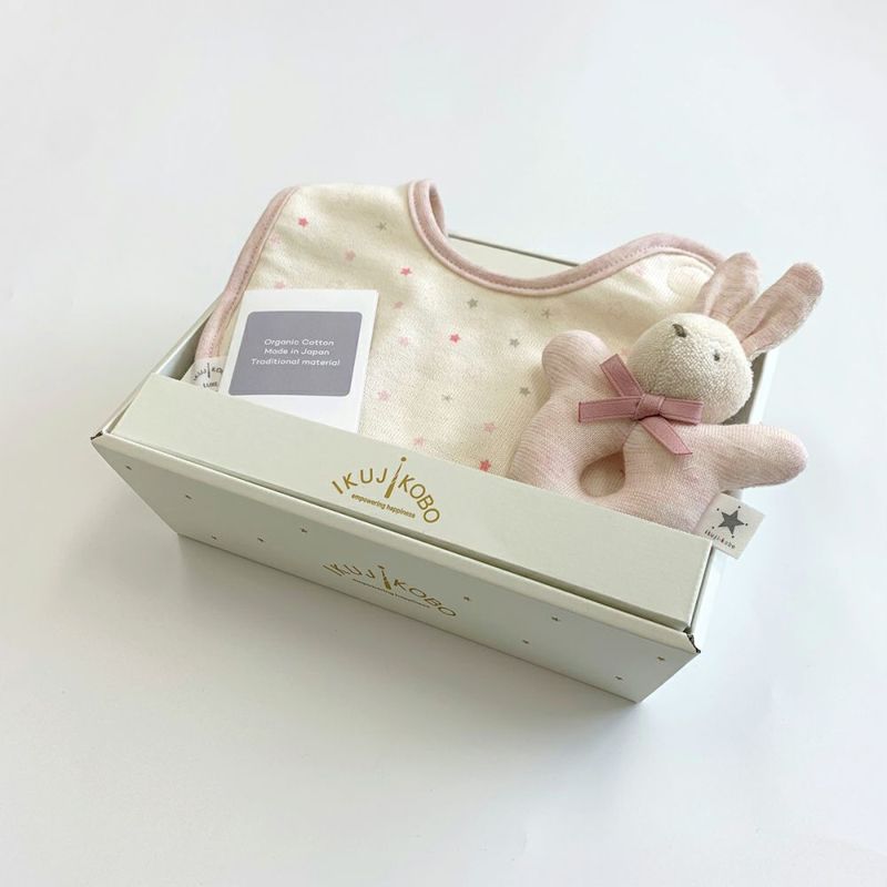 ikujikobo（育児工房） ギフトセット スタイ&ラトル 金平糖