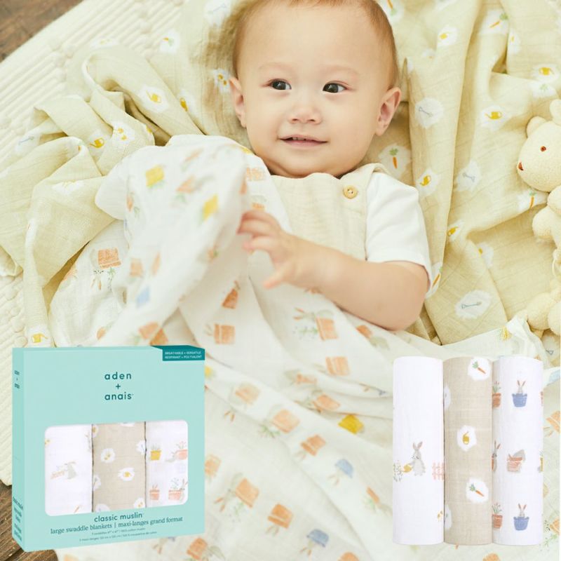 muslin swaddle おくるみ 4点セット - おくるみ