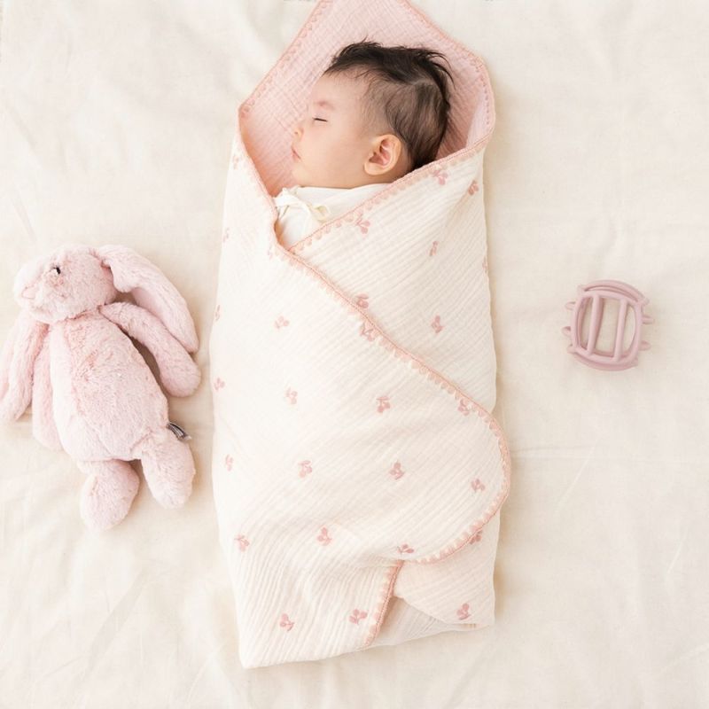 FRENCH Aming（フレンチアミング） 4重ガーゼおくるみ 刺繍 | Aming