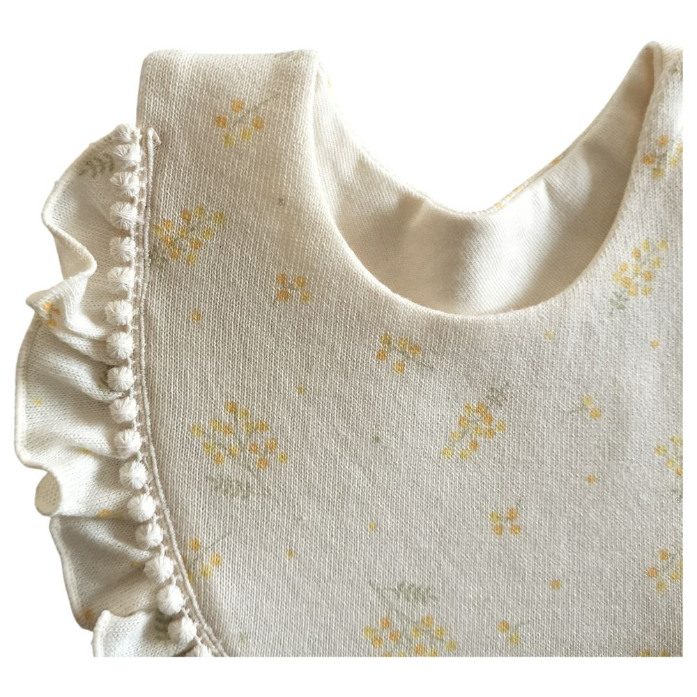 ikujikobo（育児工房） スタイ ミモザ柄 アイボリー | Amingオンライン