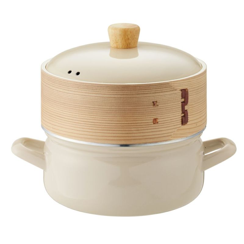 富士ホーロー せいろ付きホーロー鍋 | Amingオンラインショップ