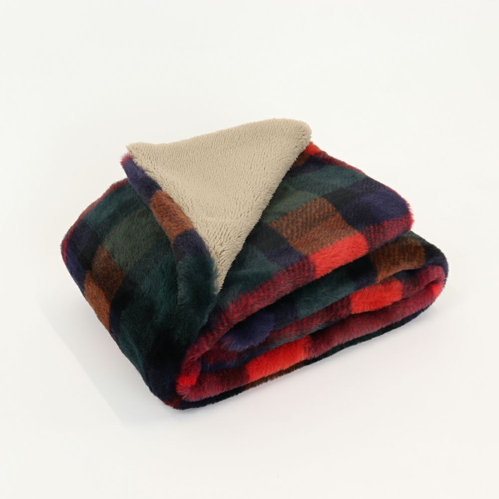 チェックファーブランケットL | Amingオンラインショップ